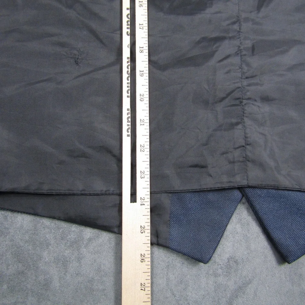 Suit Vest Mens 48R Blue Textured Formal Waistcoat 4 Button Pocket Wedding